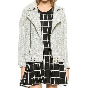 J.O.A herringbone biker jacket